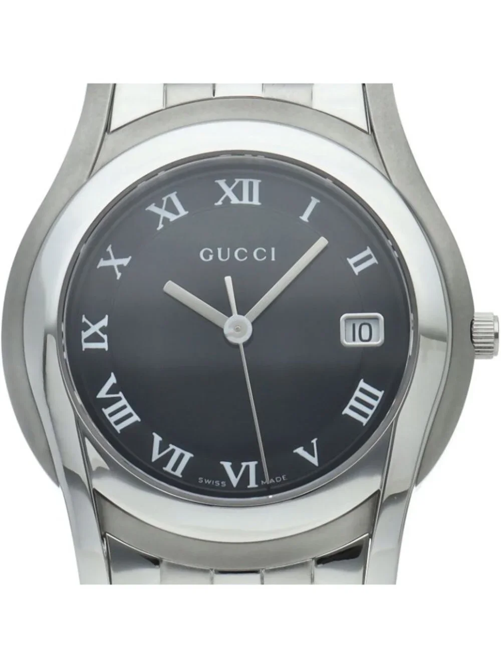 Gucci Class Watch Box SS Black Polished